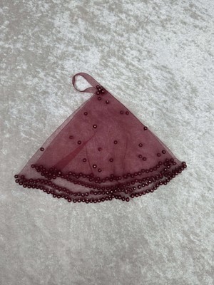 SırmalıHome Kına Geceleri Için Özel Boncuk Şeritli Bordo Gelin Halay Mendili Bride Nedime Kıne Gecesi Nişan