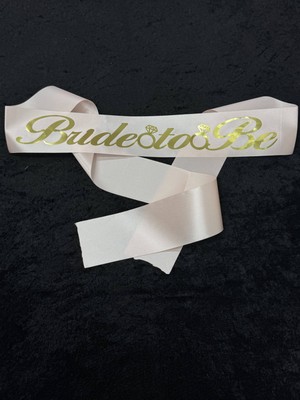 SırmalıHome Bekarlığa Veda Partisi Için Gold 'bride To Be' Yazılı Pudra Saten Kemer Gelin Kuşağı