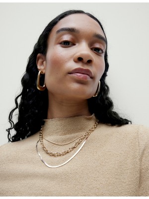 Marks & Spencer Altın Tonlu 3'lü Kolye