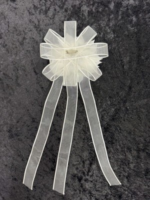 Gelin Bohçası Için Büyük Çiçekli ve Broşlu 3 Adet Krem Bohça Çiçeği Bohça Süsü Nişan Süsü Kına