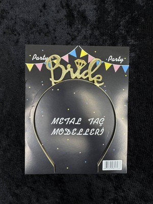 SırmalıHome Bekarlığa Veda Partisi Için 'bride' Yazılı Metal Gold Gelin Tacı ve Nedime Kına