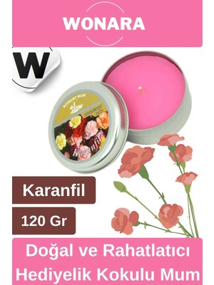 Wonara Özel Üretim Doğal Rahatlatıcı Hediyelik Ev Ofis Yoga Dekoratif Oda Kokusu Teneke Kutuda Kokulu Mum