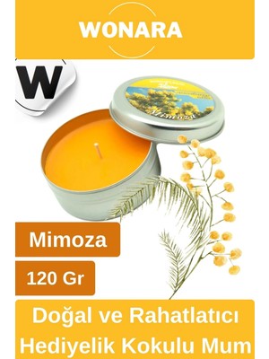 Wonara Özel Üretim Doğal Rahatlatıcı Hediyelik Ev Ofis Yoga Dekoratif Oda Kokusu Teneke Kutuda Kokulu Mum