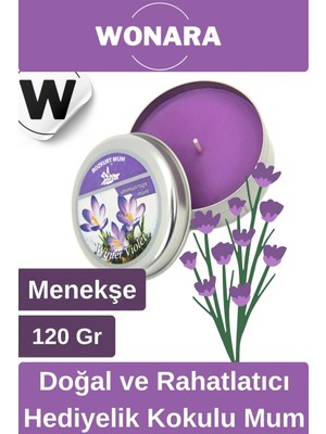 Wonara Özel Üretim Doğal Rahatlatıcı Hediyelik Ev Ofis Yoga Dekoratif Oda Kokusu Teneke Kutuda Kokulu Mum