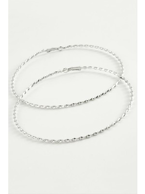 SHC4200 Burgulu Metal Halka Küpe 8-9-10 cm