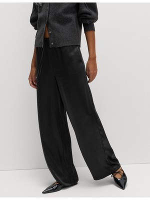Marks & Spencer Saten Geniş Paça Pantolon