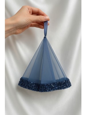 SırmalıHome Kına Geceleri Için Özel Nakışlı Mavi Boncuklu Gelin Halay Mendili Bride Nedime Kıne Gecesi Nişan