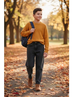 FullaModa Beli Lastikli Baggy Erkek Çocuk Pantolon