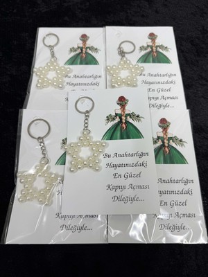 Kına Geceleri Için Özel Yazılı 5 Adet Yeşil Anahtarlık Hediyelik Nikah Nişan Berkarlığa Veda