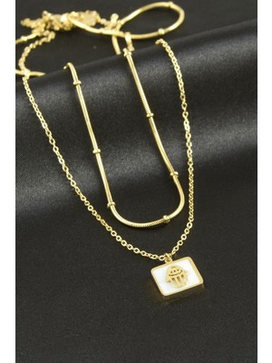 SHC4200 Ftm Ana Eli Lüks Çelik Ikili Kolye