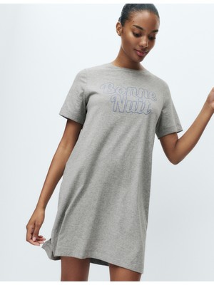 Marks & Spencer Cool Comfort Sloganlı Gecelik