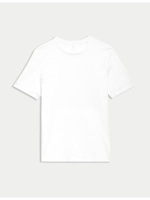 Marks & Spencer Saf Pamuklu Kısa Kollu T-Shirt