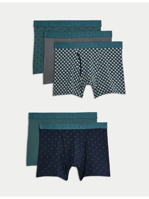 Marks & Spencer 5'li Geometrik Desenli Boxer Seti