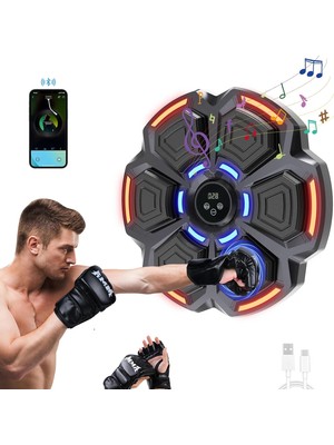 HERŞEYBURDAMODA Bluetooth Hoparlör Özellikli Duvar Boks Makinesı 9 Mod Seviye Ayarlı Müzikli Boks Makinesı