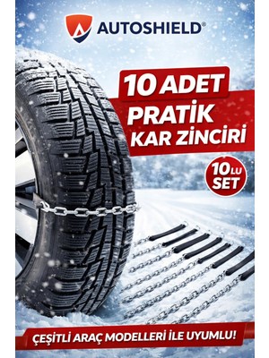 Universal Kar Zinciri Tak Çıkar Kaymaz Pratik Araç Lastik Zinciri Takmatik 10 Adet
