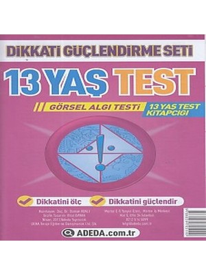 SHC4200 Dikkati Güçlendirme Seti 13 Yaş Test