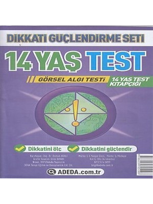 SHC4200 Dikkati Güçlendirme Seti 14 Yaş Test