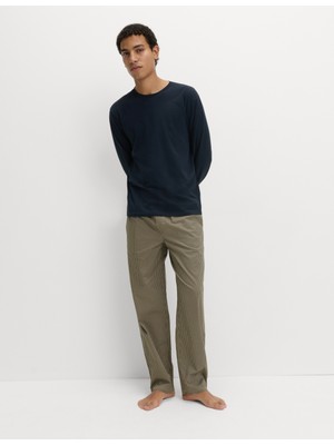 Marks & Spencer Saf Pamuklu Desenli Pijama Seti