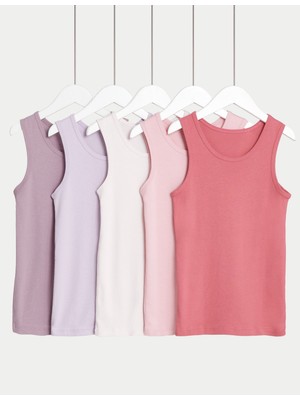 Marks & Spencer 5'li Saf Pamuklu Atlet Seti ( 2-14 Yaş)