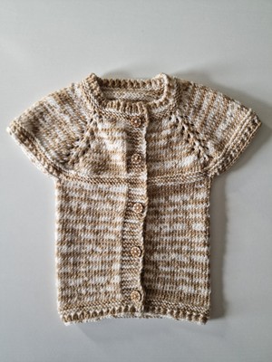 Hobi Kafe Kahverengi El Örgüsü 9-15 Aylık  Bebek Yeleği