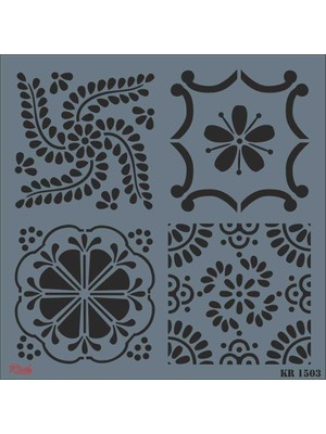 Pazarcan Rich Kr 1503 Fayans Stencil 30X30 cm