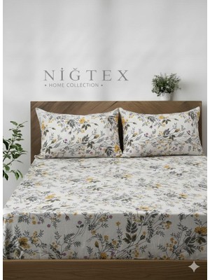 Niğtex Battal Boy Lastikli Çarşaf Seti 180X200 cm +2 Yastık Kılıfı