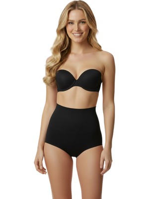 Blackspade Kadın Yüksek Bel Külot Korse Illusion 1480 - Siyah