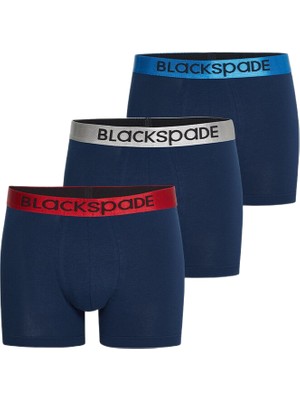 Blackspade Erkek Boxer 3'lü Paket Modern Basics 9471 - Mavi