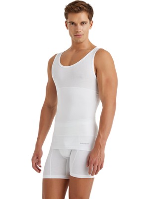 Blackspade Erkek Korse Atlet 9209 - Beyaz