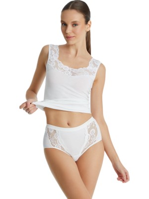 Blackspade Kadın Slip Külot Dantelli Private 1316 - Beyaz