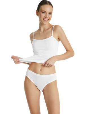 Blackspade Kadın Slip Aura Satin 1400 - Beyaz