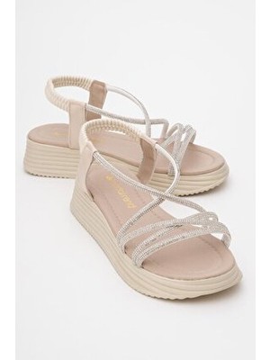 Ccway Kadın Siyah Cilt Ip Bağlamalı Sandalet Suni Deri Düz Topuklu Şık Tasarım