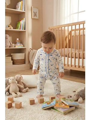 Hediyelik Bebek Yenidogan Çocuk Pamuklu Oya'li Alt Üst Takım