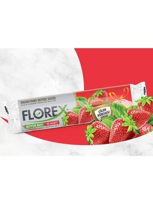 Safir Avantaj Seri Çilek Kokulu Büzgülü Büyük Boy Çöp Poşeti x 10 Rulo