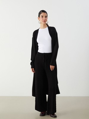 Lc Waikiki Yeni Sezon Beli Lastikli Kendinden Desenli Kadın Triko Pantolon