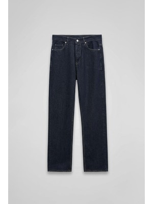 Abluka Online Erkek Lacivert Baggy Fit Jean Düz Desenli Orta Kalınlık Denim Kumaş
