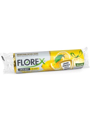 Safir Avantaj Seri Limon Kokulu Büzgülü Büyük Boy Çöp Poşeti x 10 Rulo