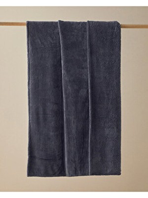 English Home Cozy Kadın Battaniye Antrasit 120x170 cm Normal Kalıp Düz Desenli