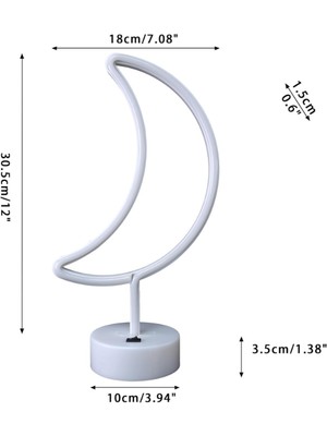 Hediye Bahçesi Ay Neon LED Lamba