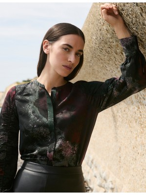 Marks & Spencer Desenli Büzgülü Bluz