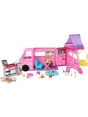Barbie® Rüya Karavanı Araç Oyun Seti HRJ78 Pembe Renkli Barbie Temalı Eğlenceli Oyun