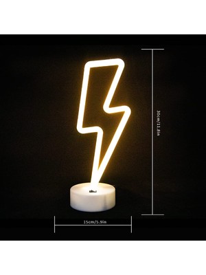 Hediye Bahçesi Şimşek Neon LED Lamba