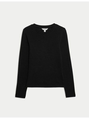 Marks & Spencer Pamuk Karışımlı Premium Uzun Kollu Üst