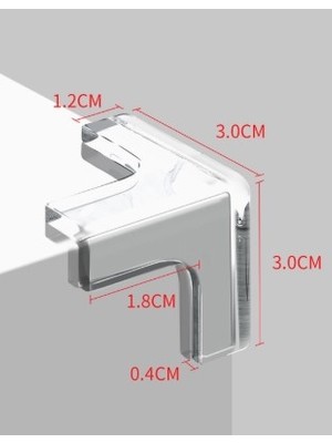 Hediye Bahçesi 8'li Set Silikon Şeffaf Masa Kenarı Koruma Aparatı
