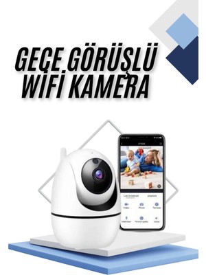 Pazarcan Kablosuz Wifi Destekli Akıllı Güvenlik Kamerası Hareket Sensörlü