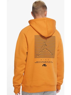 Nike Jordan Jumpman Fleece Pullover Hoodie Erkek Kapüşonlu Sweatshirt Hardal Sarısı