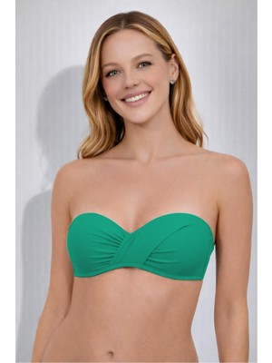 Ayyıldız 63549 Nil Yeşili Straplez Bikini Üstü