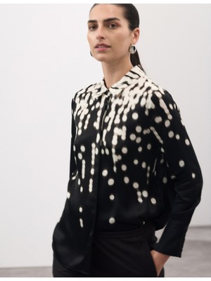 Marks & Spencer Cupro Karışımlı Desenli Gömlek