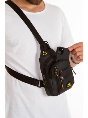 Sannora Bags Unisex Su Geçirmez Kulaklık USB Çıkışlı Çapraz Askılı Çanta Bel Omuz ve Göğüs Çanta Günlük Bodybag