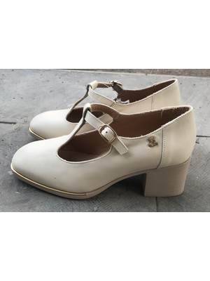 Venüs 2512705Y Kadın Hakiki Deri Kalın Topuklu Direkli Klasik Ayakkabı